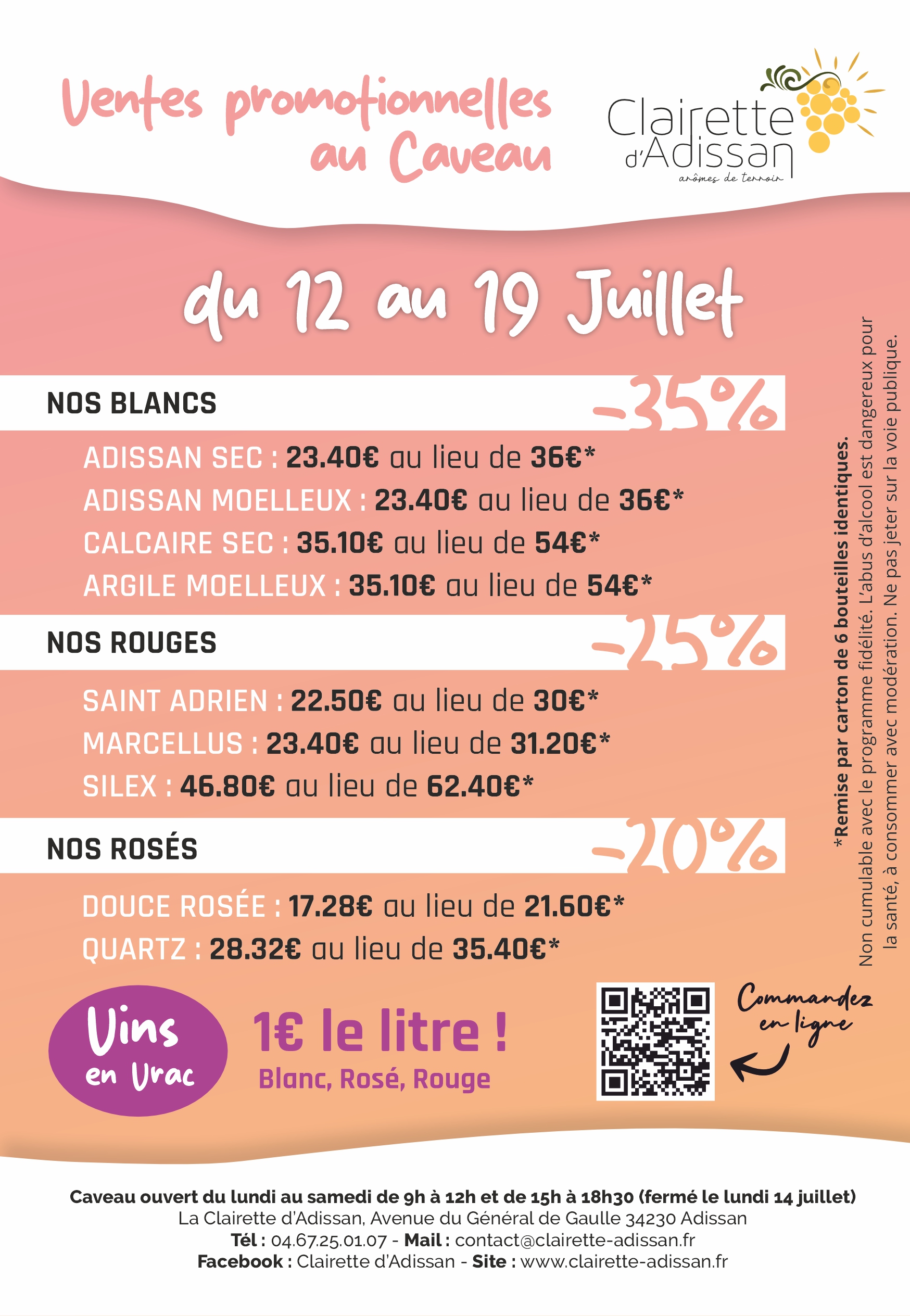 Promos de Juillet jusqu’à -35% de remise !